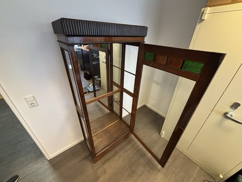 Antike vitrine aus holz mit - antike,