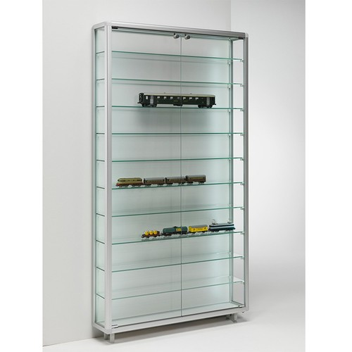 Große wandvitrine alu glas - große,
