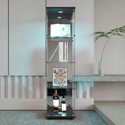 Vitrine aus glas - spiegel, 36,5