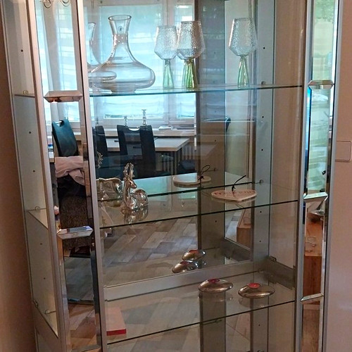 Glasvitrine mit glasböden - glasvitrine,