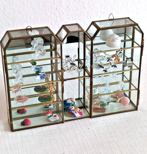 Messing wandvitrine mit - wandvitrine,