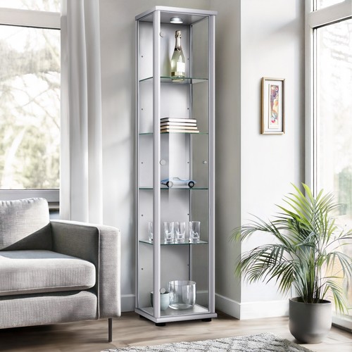 Möbel glasvitrine silber - k-möbel,