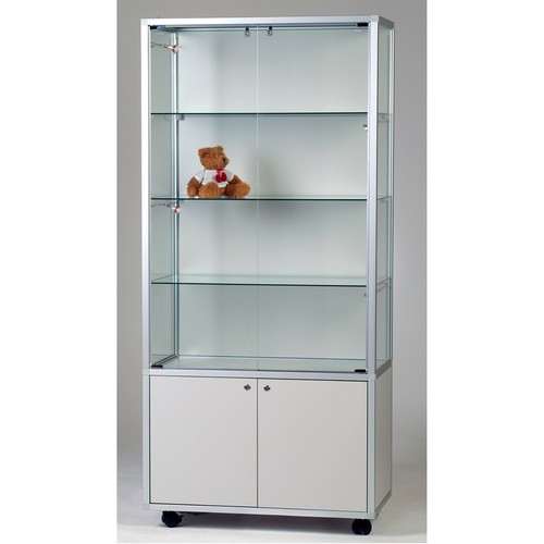 Glasvitrine alu unterschrank - glasvitrine,