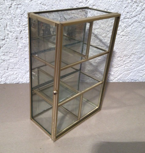 Messing glasvitrine - messing-,